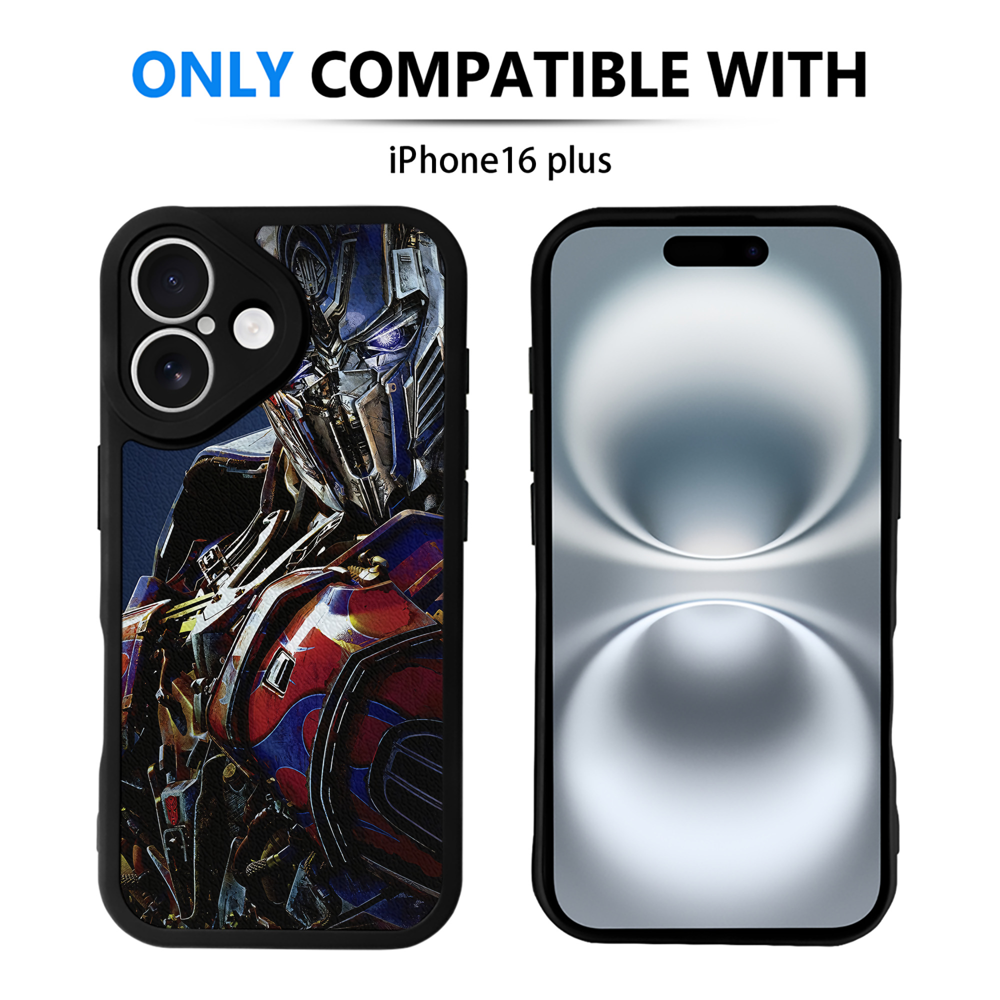 （画像用） Transformers トランスフォーマー 【iPhone 16シリーズ対応】シリコンスマホケース（レザー調） 材質：シリコン
